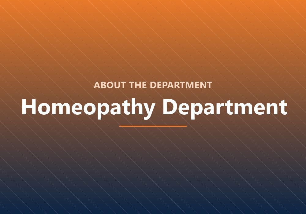Department of Homeopathy